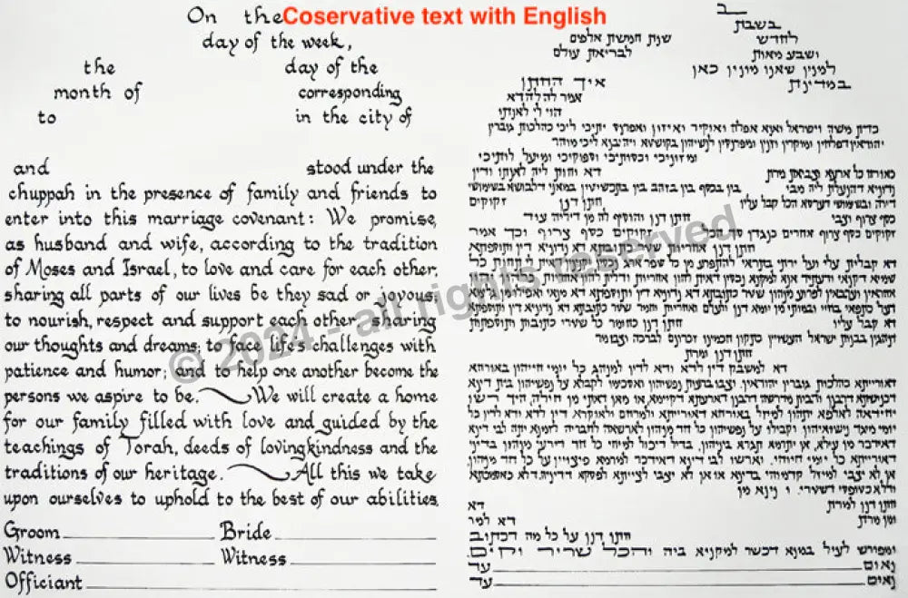 Decorative Tablets Ketubah